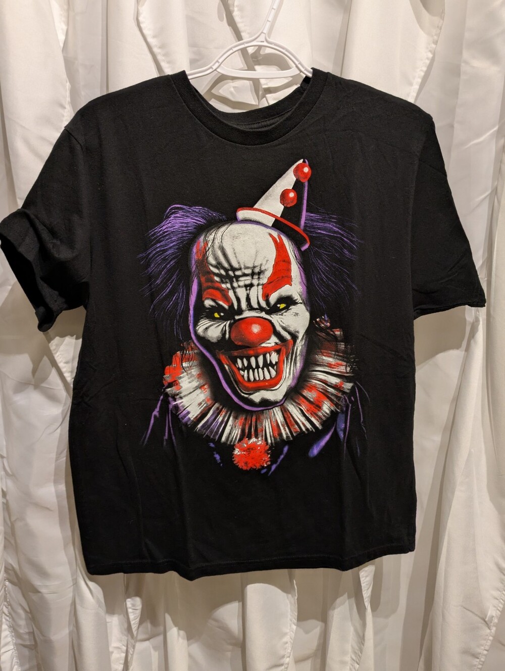14 Way To Celebrate Halloween Creepy Clown Graphic T-Shirt Black Size Medium M